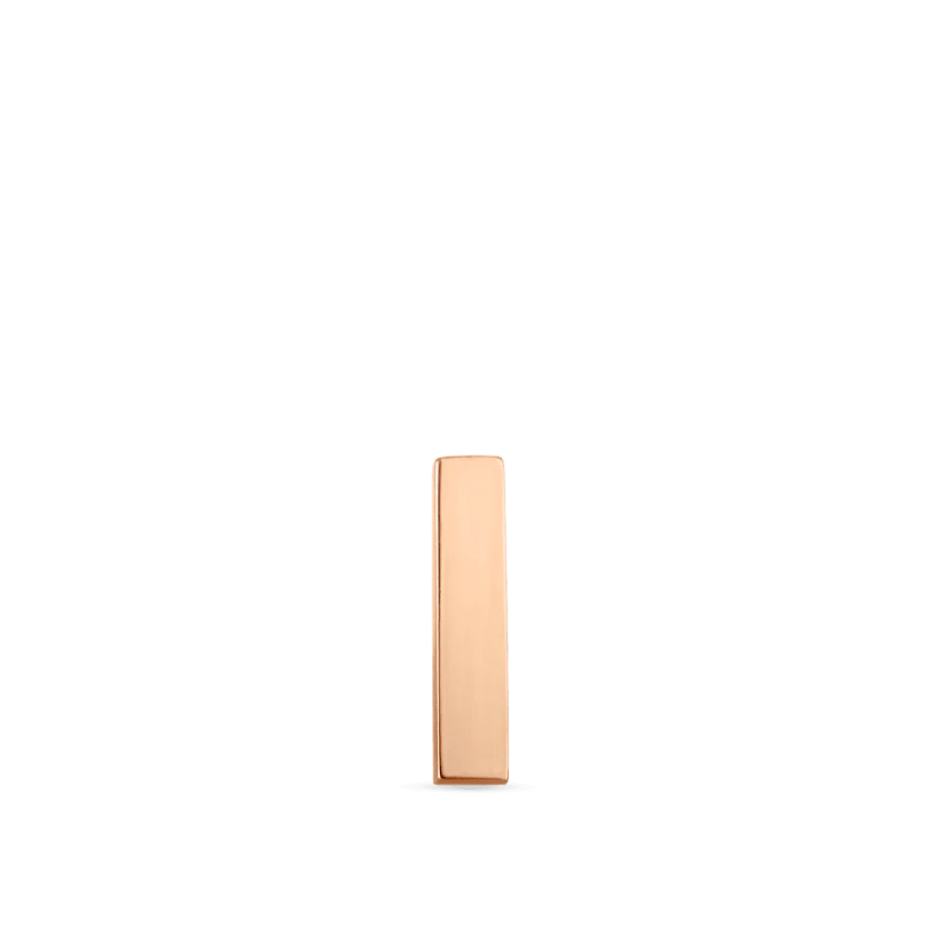 Polished Square Bar Threaded Stud Earring With Titanium Backing - Image 27