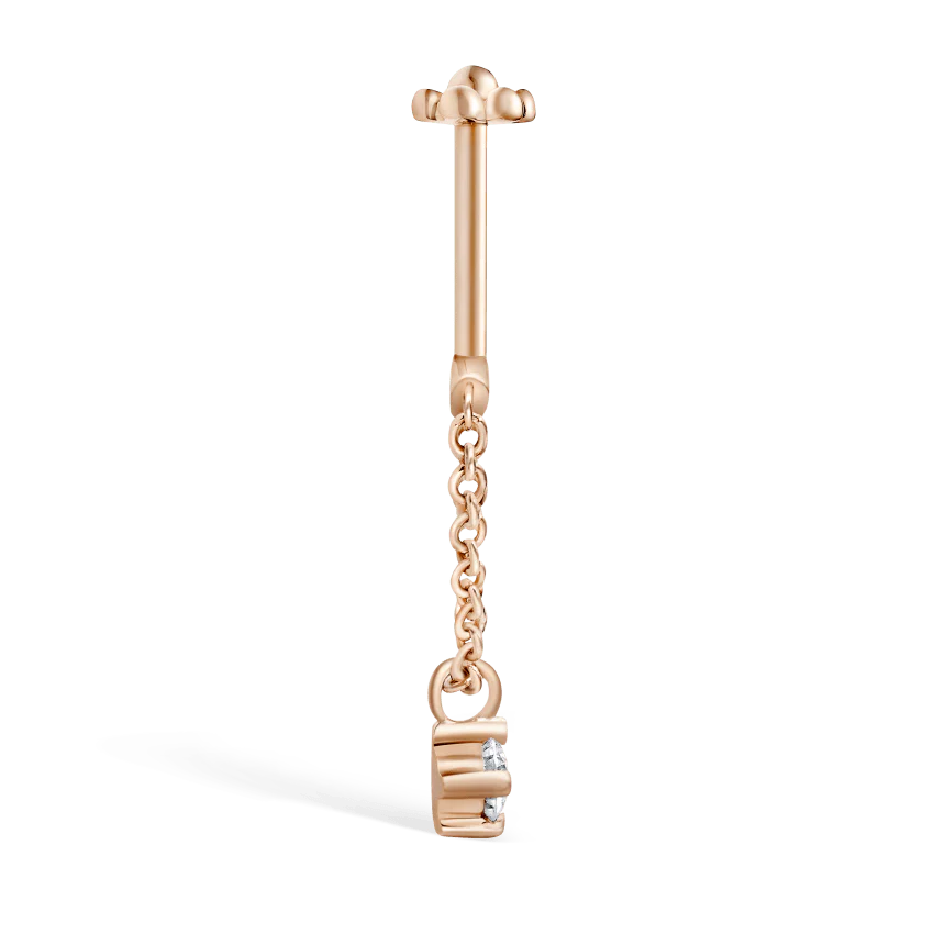 Prong Set Diamond Drape Threaded Stud Earring - Image 40