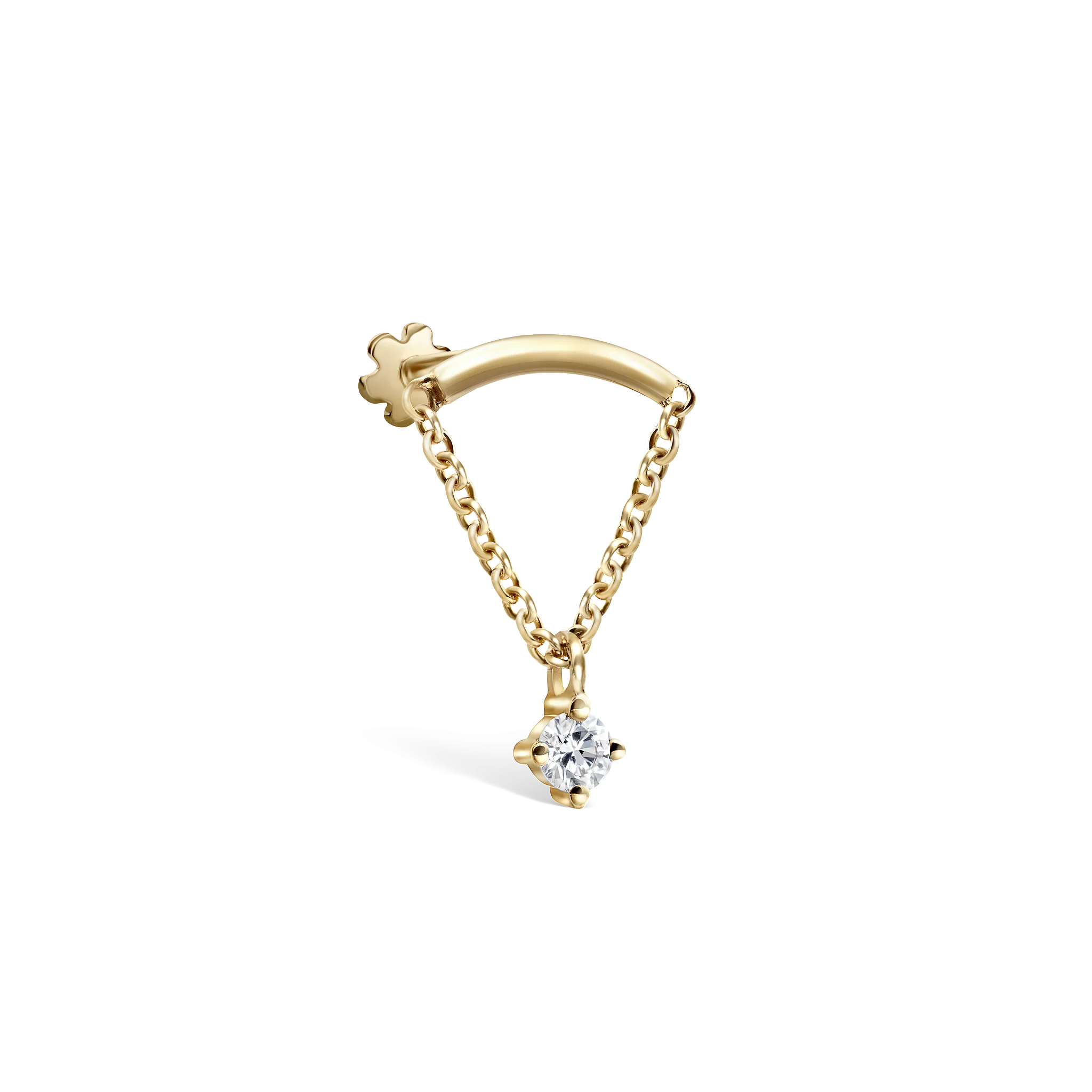 Prong Set Diamond Drape Threaded Stud Earring - Image 45