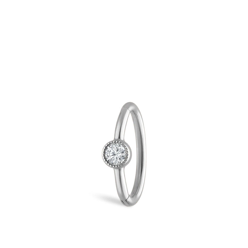 Scalloped Diamond Hoop Earring - Image 10