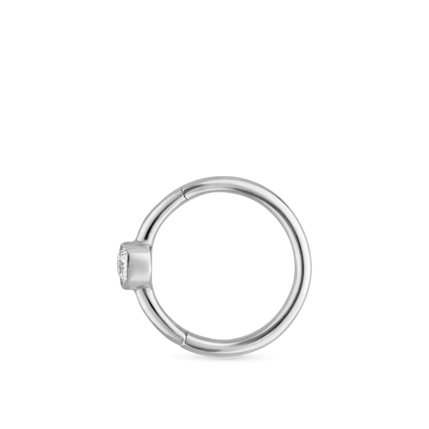 Scalloped Diamond Hoop Earring - Image 11