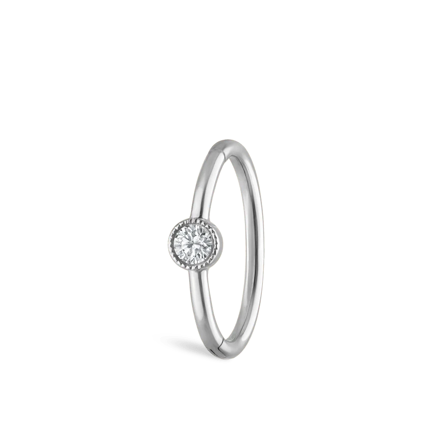 Scalloped Diamond Hoop Earring - Image 13