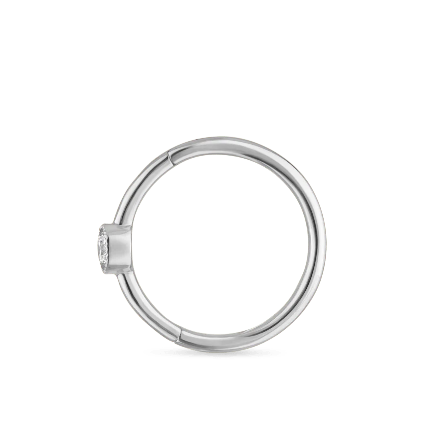 Scalloped Diamond Hoop Earring - Image 14