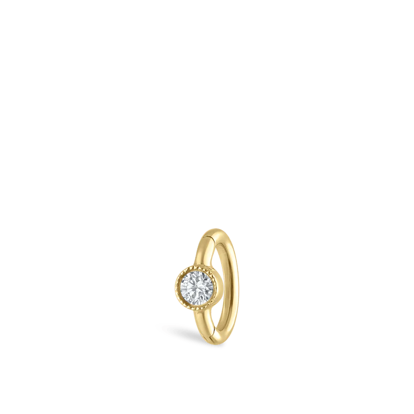 Scalloped Diamond Hoop Earring - Image 17
