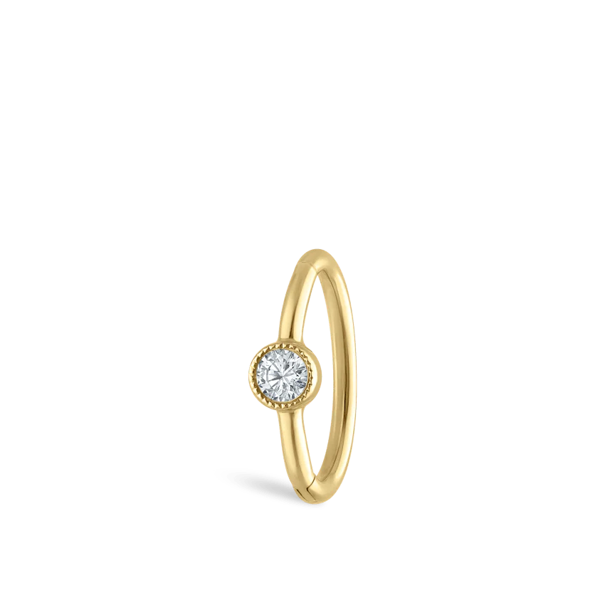 Scalloped Diamond Hoop Earring - Image 24