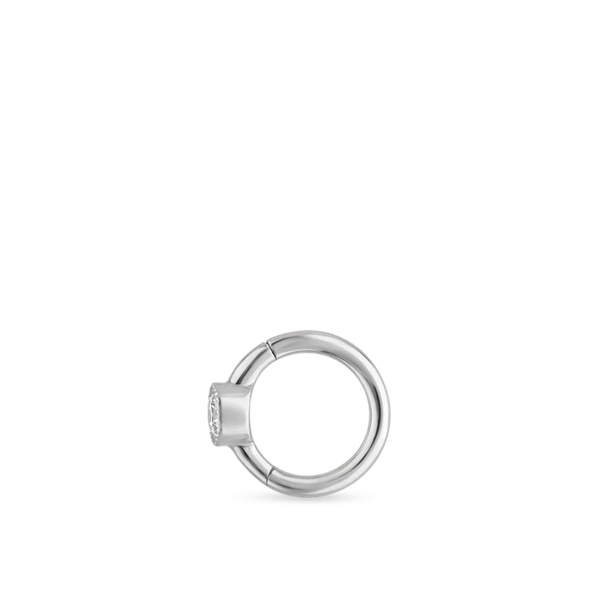 Scalloped Diamond Hoop Earring - Image 4