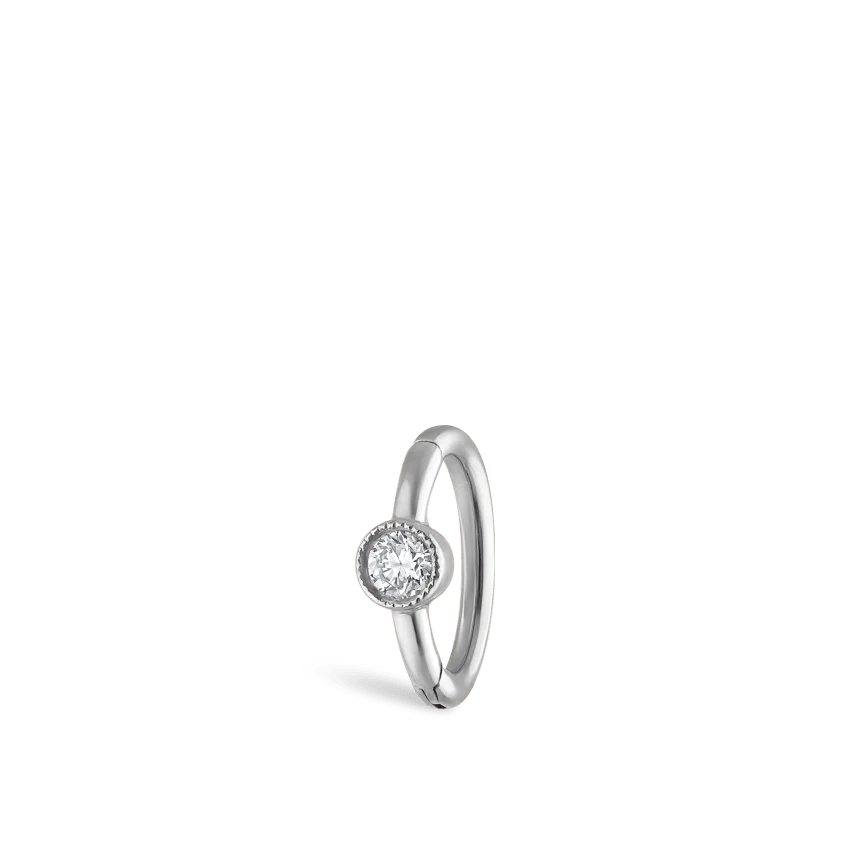 Scalloped Diamond Hoop Earring - Image 6