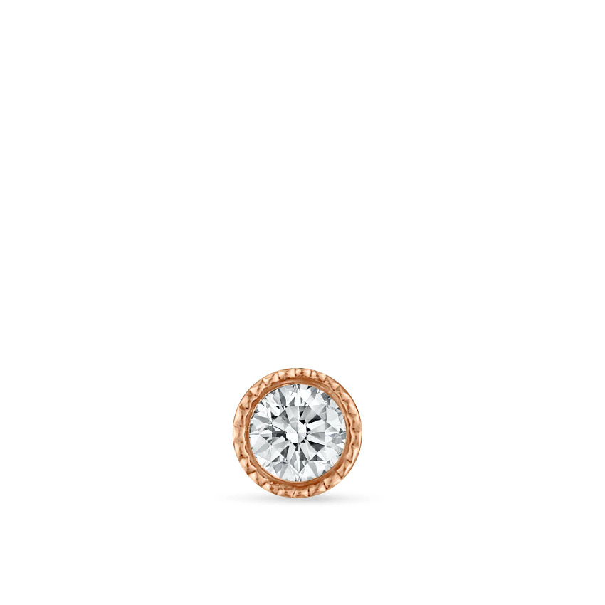 Scalloped Set Diamond Stud Earring - Image 41