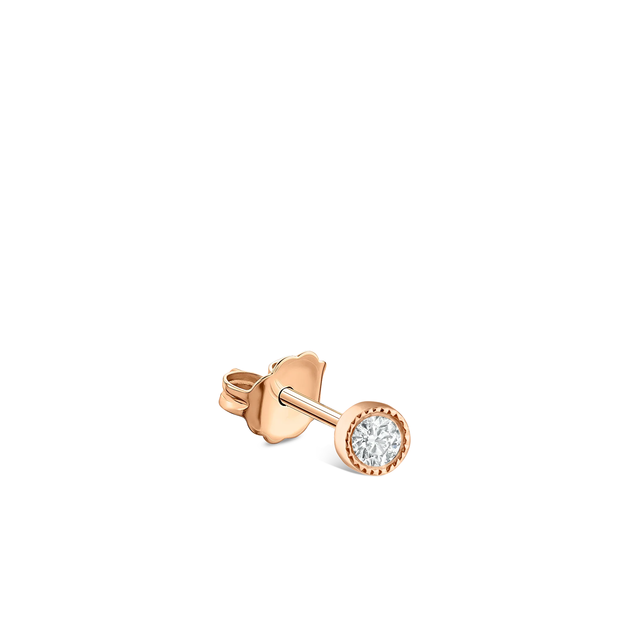 Scalloped Set Diamond Stud Earring - Image 53