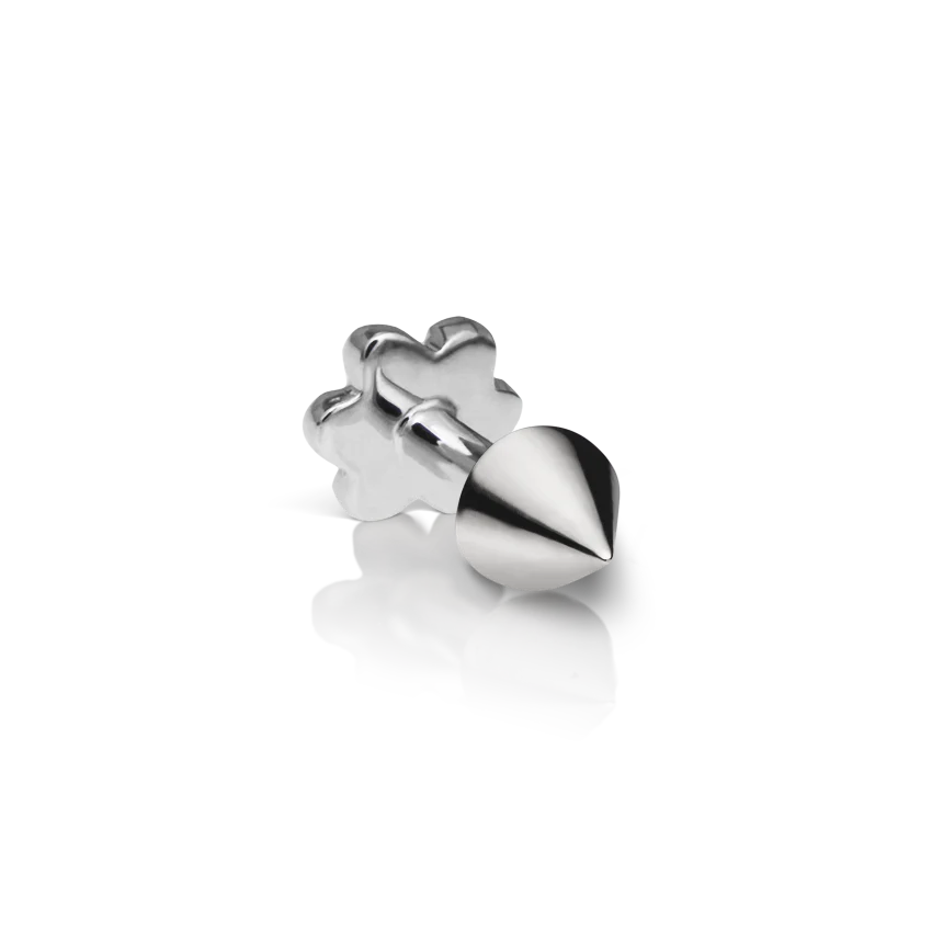 Short Spike Threaded Stud Earring - Image 3