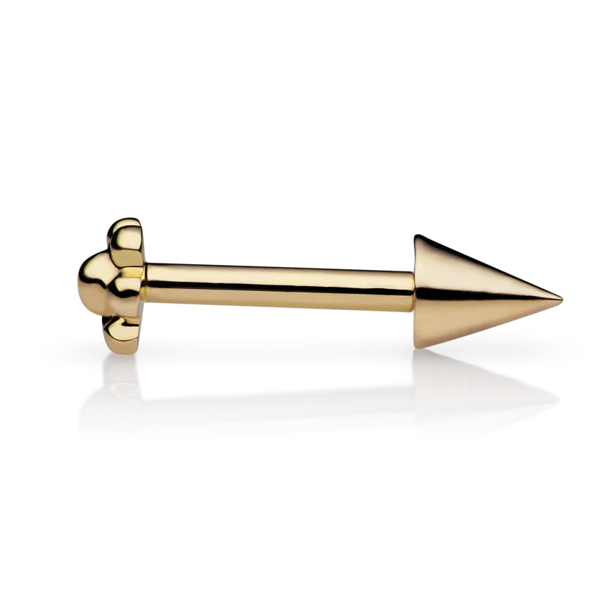 Short Spike Threaded Stud Earring - Image 4