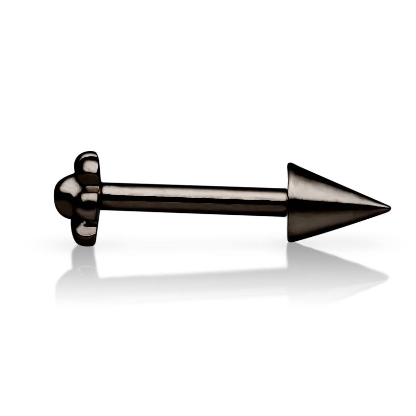 Short Spike Threaded Stud Earring - Image 8