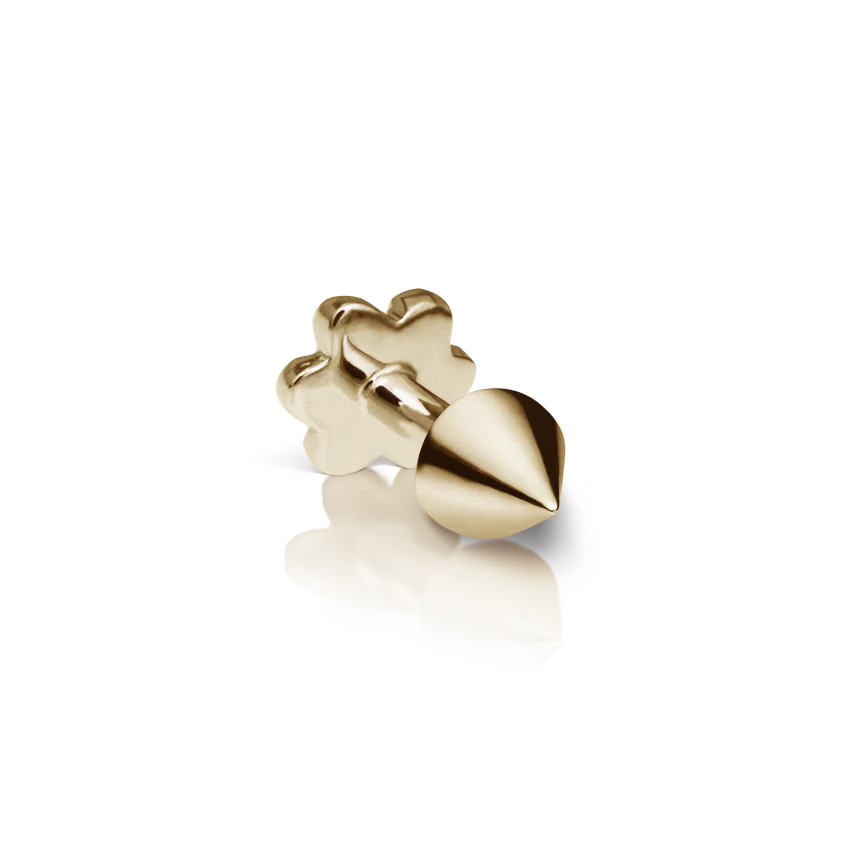 Short Spike Threaded Stud Earring With Titanium Backing - Image 5