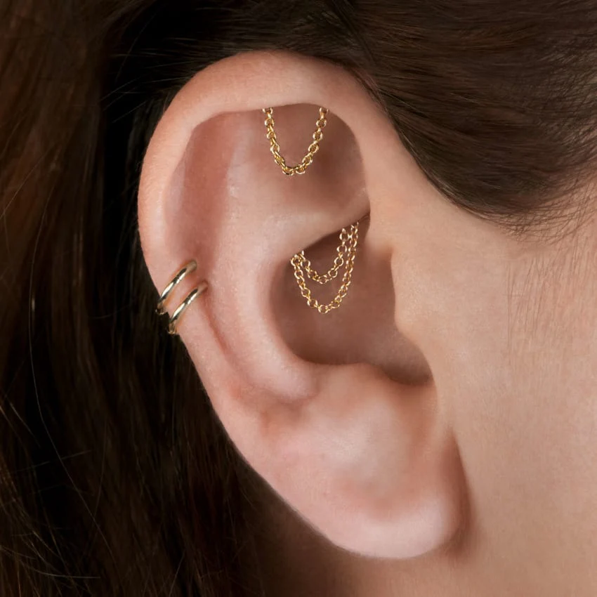 Single Chain Threaded Stud Drape With Titanium Backing - Image 3