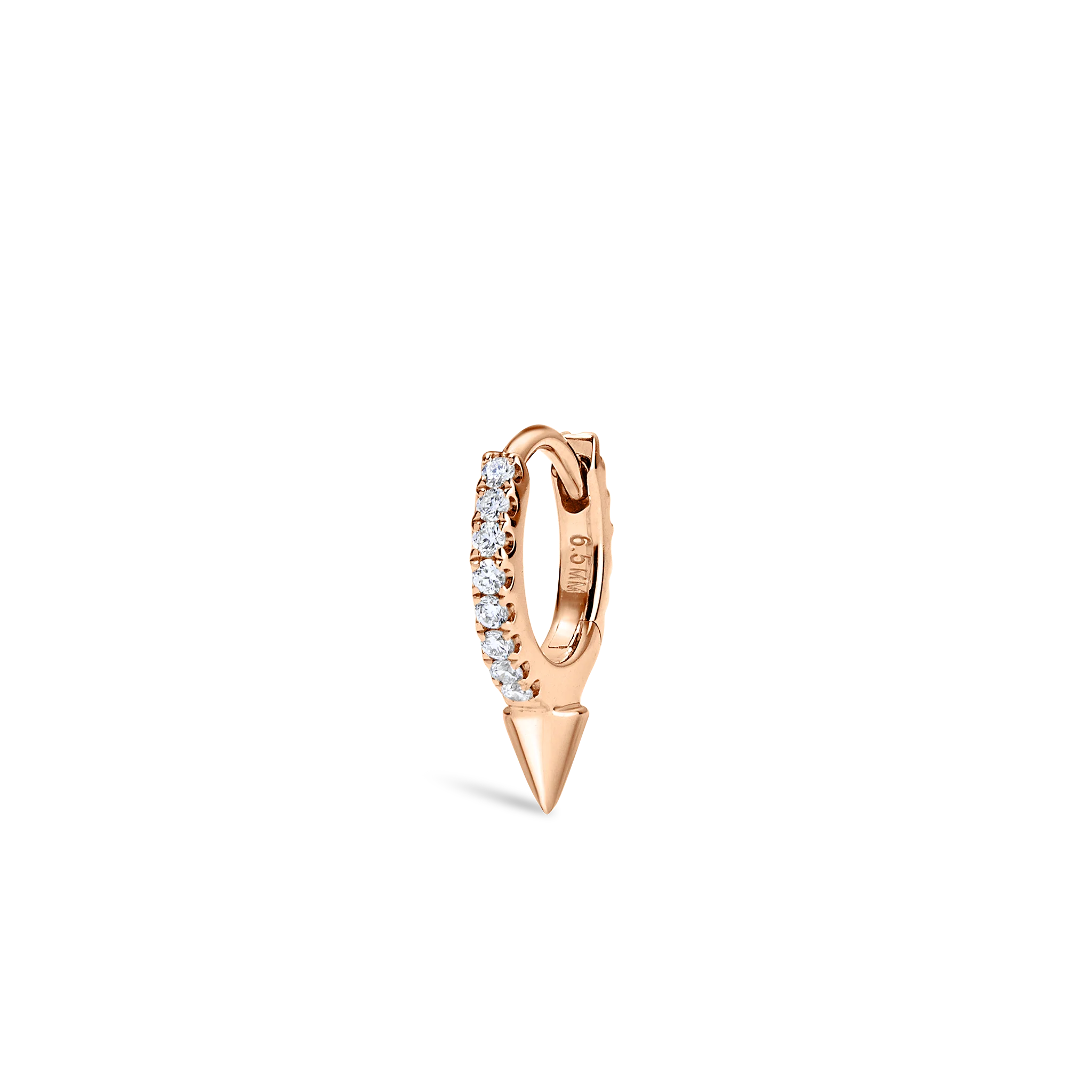 Single Short Spike Diamond Eternity Hoop Earring - Image 57