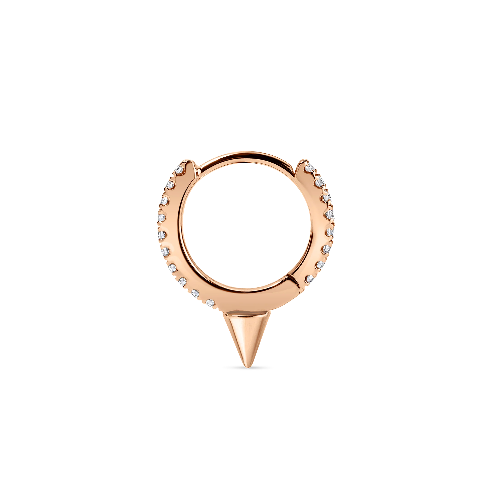 Single Short Spike Diamond Eternity Hoop Earring - Image 60