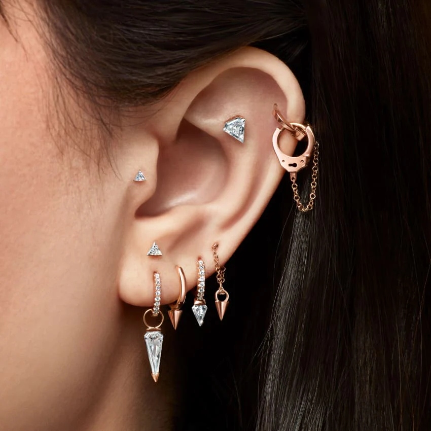 Single Short Spike Hoop Earring (Non-Rotating) - Image 12