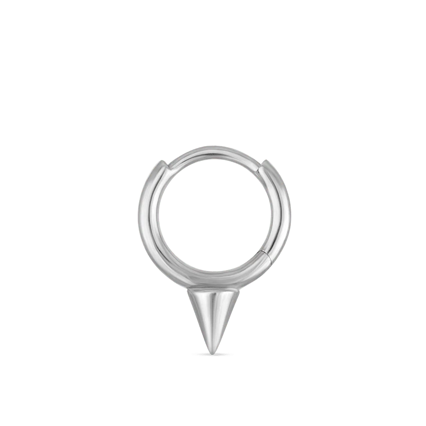 Single Short Spike Hoop Earring (Non-Rotating) - Image 4