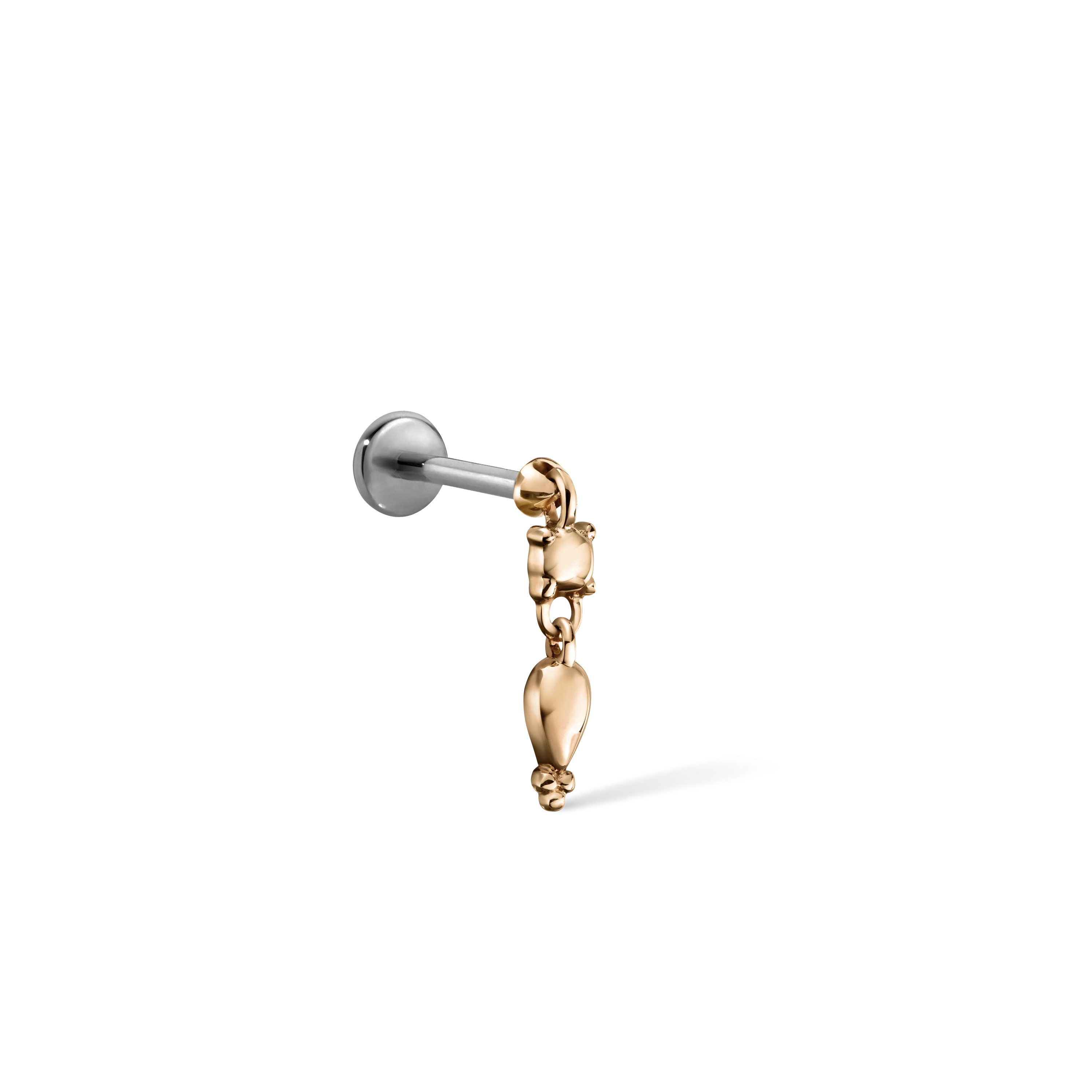 Single Tassel Threaded Charm Earring With Titanium Backing - Image 11