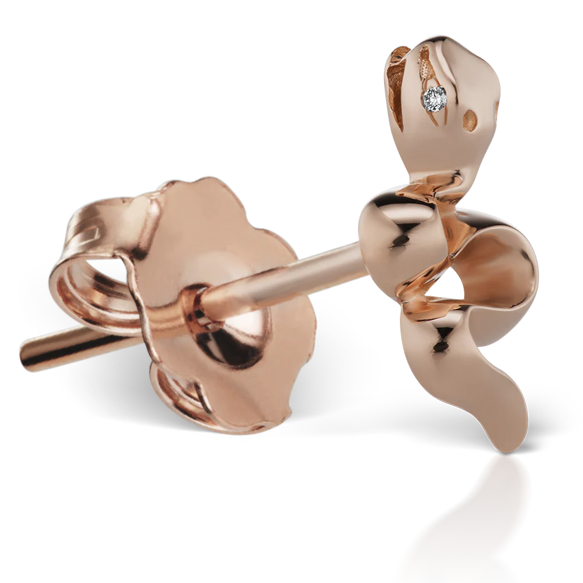 Snake with Diamond Eyes Earstud - Image 6