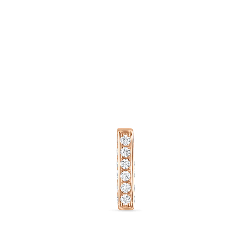 Square Diamond Pavé Bar Threaded Stud Earring - Image 30