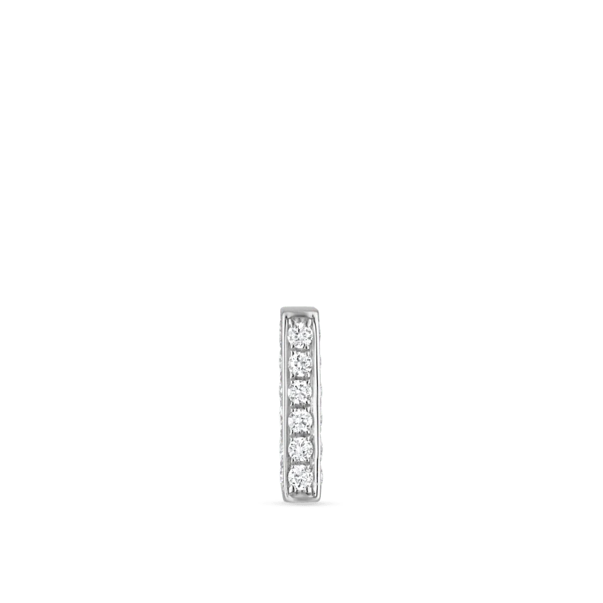 Square Diamond Pavé Bar Threaded Stud Earring - Image 6
