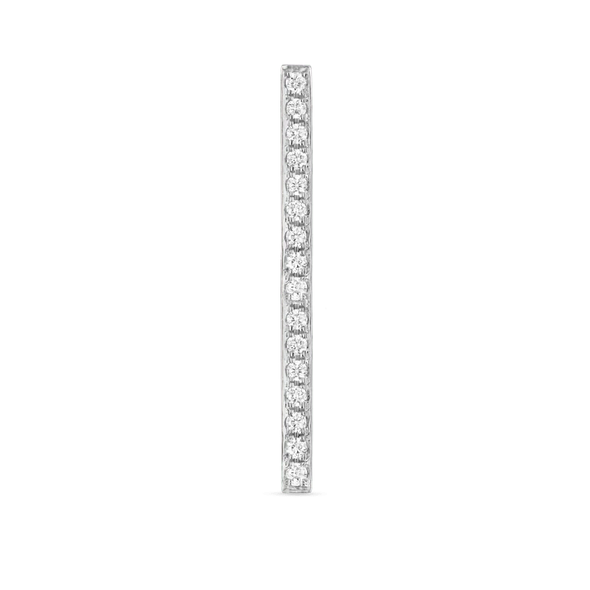 Square Diamond Pavé Bar Threaded Stud Earring With Titanium Backing - Image 13