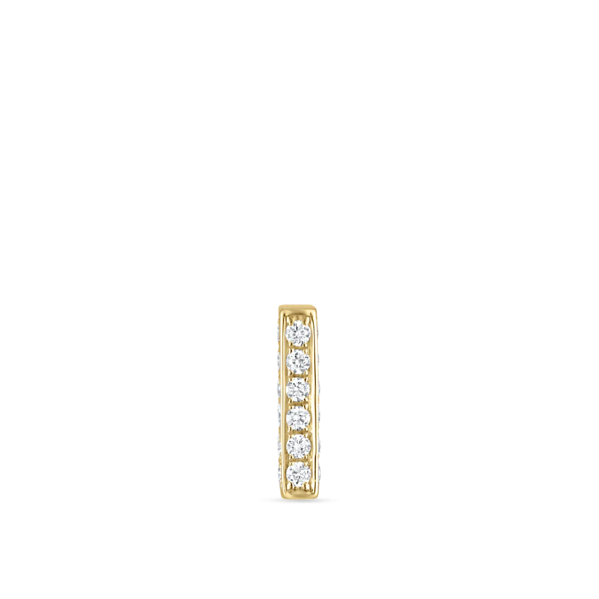 Square Diamond Pavé Bar Threaded Stud Earring With Titanium Backing - Image 18
