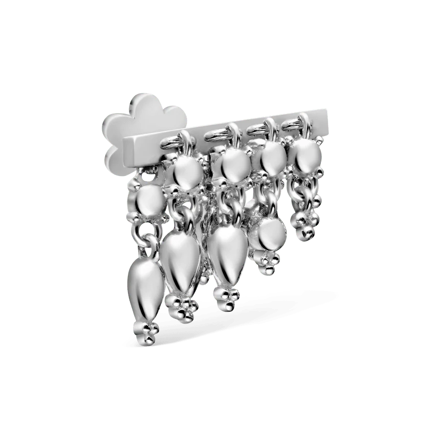 Tassel Bar Threaded Stud Earring - Image 2