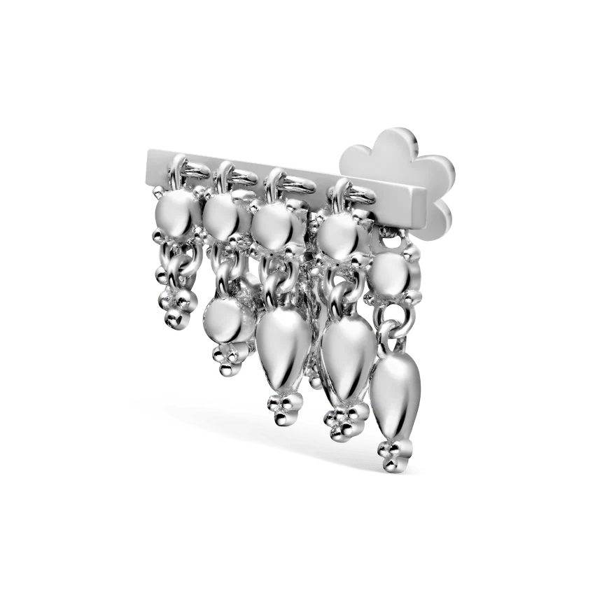Tassel Bar Threaded Stud Earring - Image 6