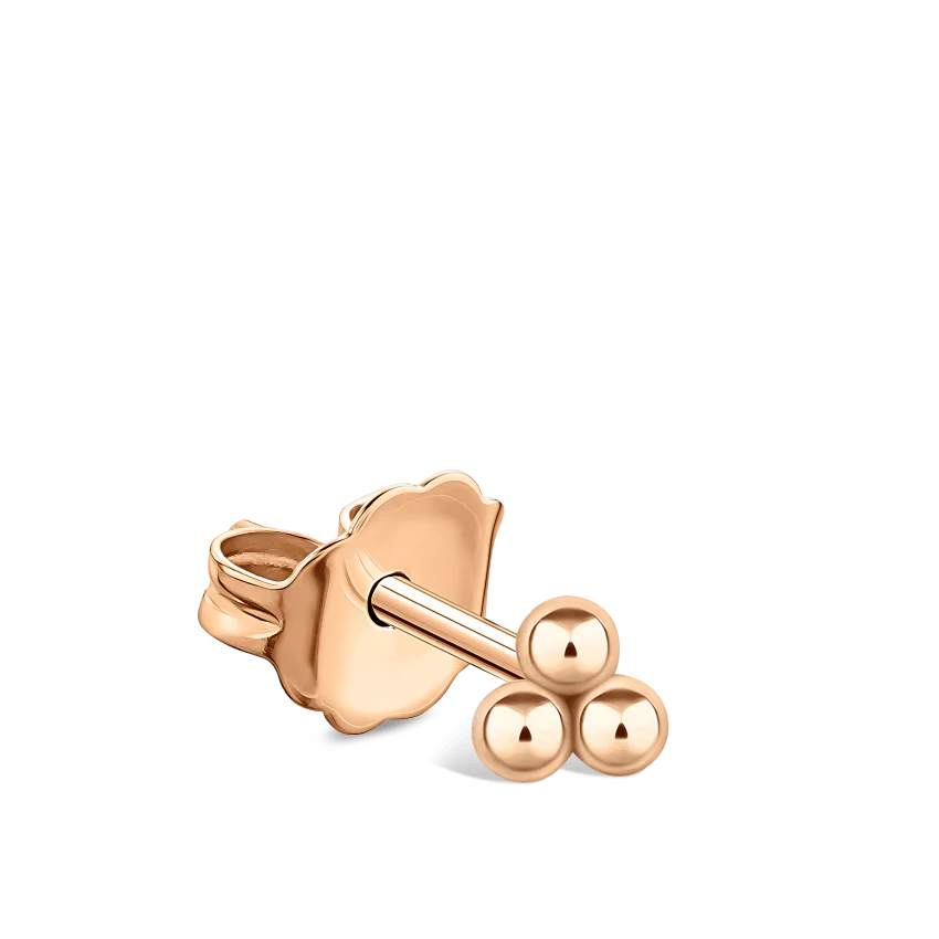 Three Ball Trinity Stud Earring - Image 16