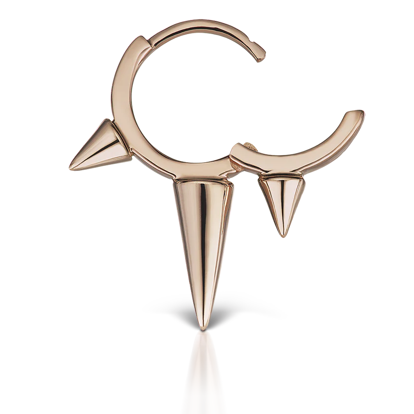 Triple Long Spike Hoop Earring - Image 21