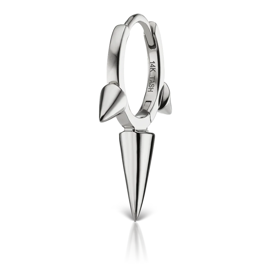 Triple Long Spike Hoop Earring - Image 8