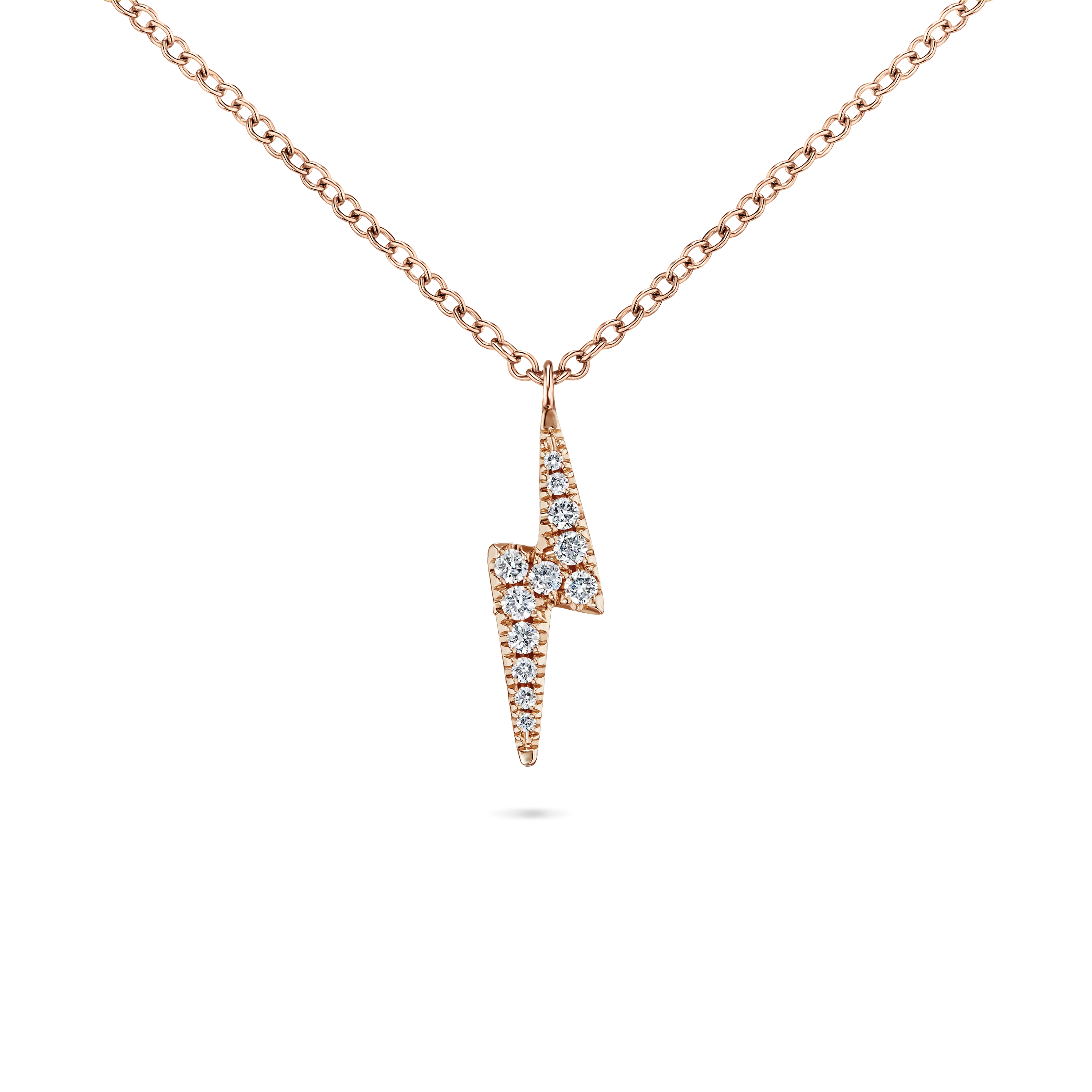 White and Black Diamond Lightning Bolt Necklace - Image 6